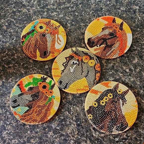 Diamond horse coasters - Picture 1 of 1